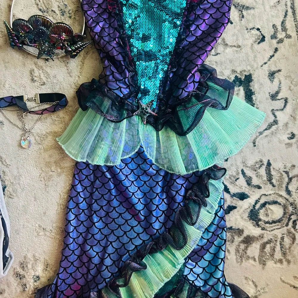 Spirit Mystical Mermaid Costume - Purple & Teal - Picture 5 of 10